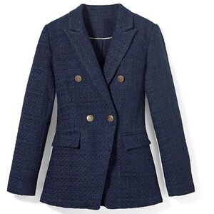 LOFT Navy Tweed Blazer, sz 2